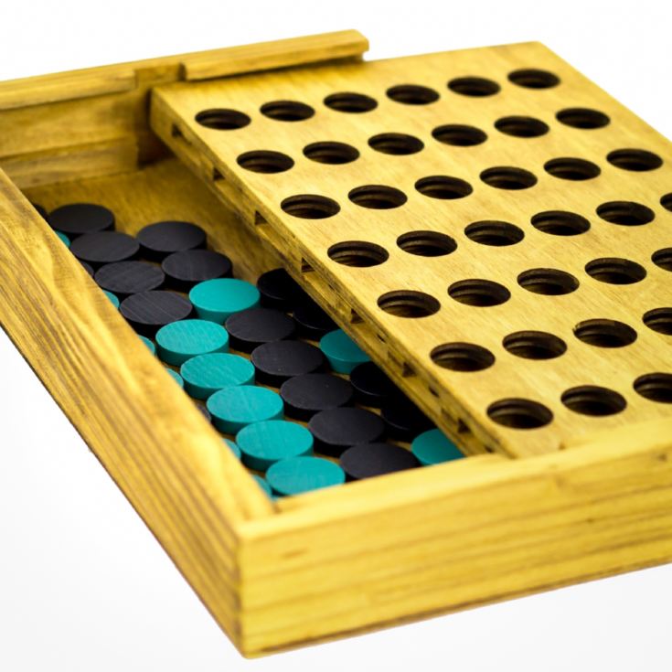 Four in a Row Wooden Game