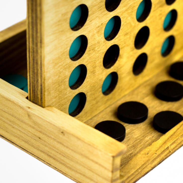 Four in a Row Wooden Game
