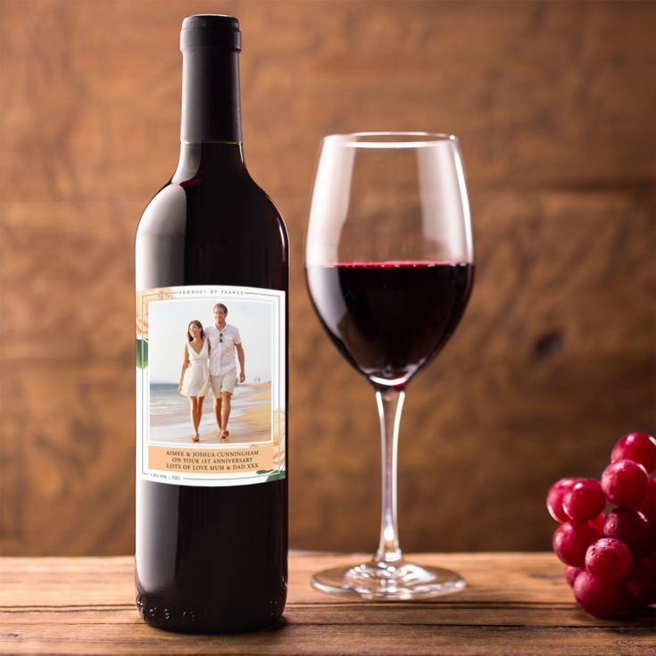 Personalised Photo Upload Red Wine product image