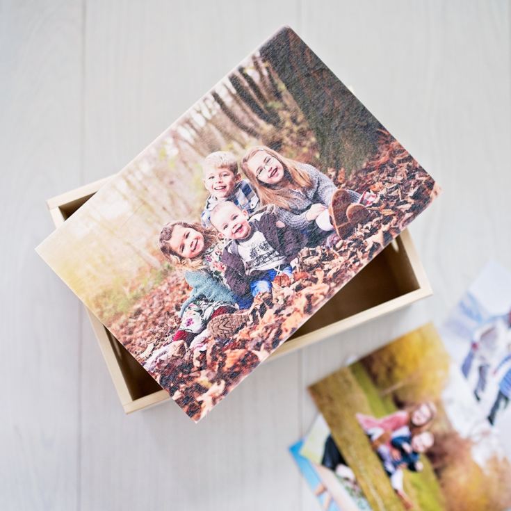 Personalised Wooden Photo Memory Box The Gift Experience
