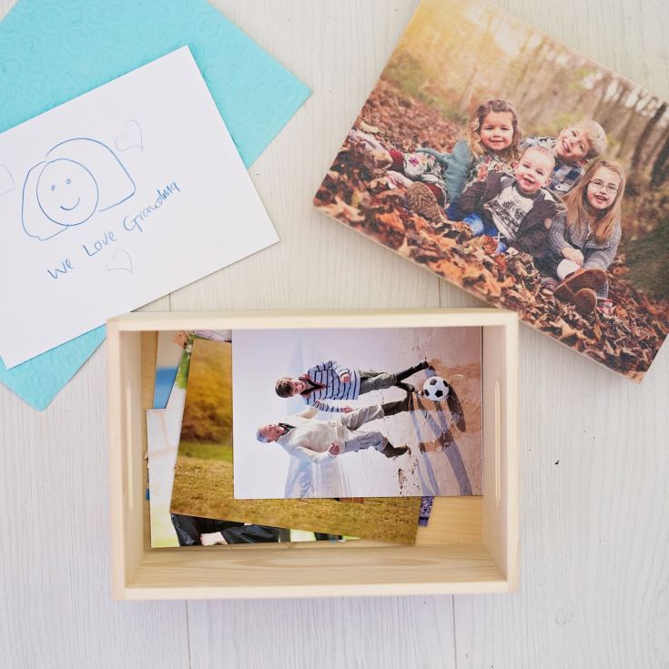 Personalised Wooden Photo Upload Memory Box product image