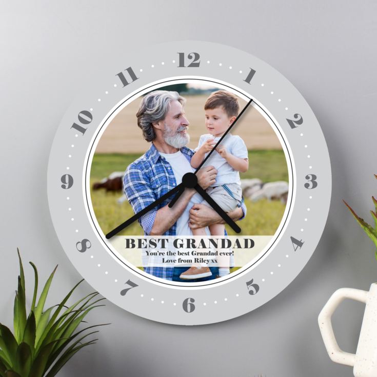 Personalised Photo Upload Grandad Clock product image