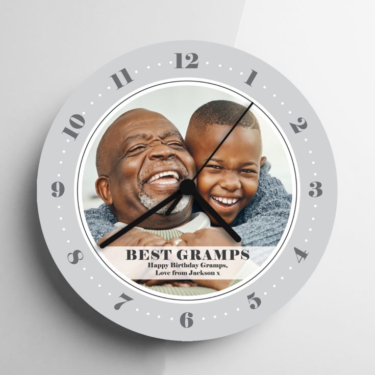 Personalised Photo Upload Grandad Clock product image