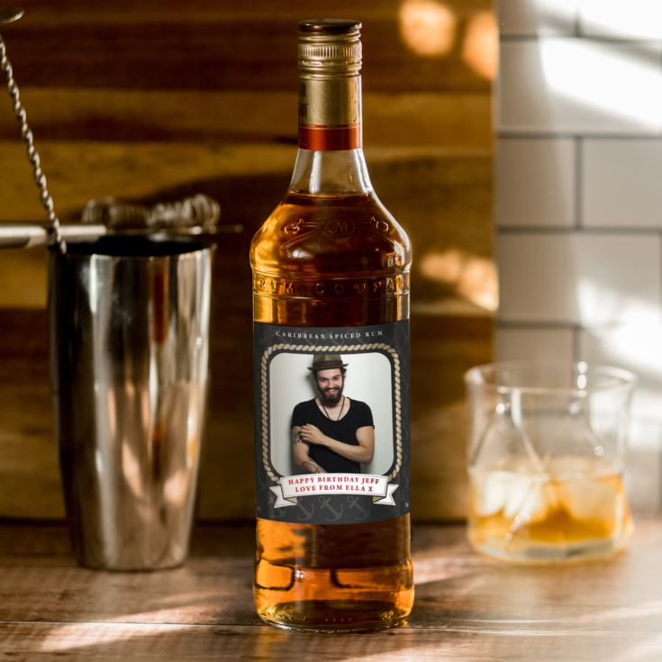 Personalised Photo Upload Spiced Rum product image