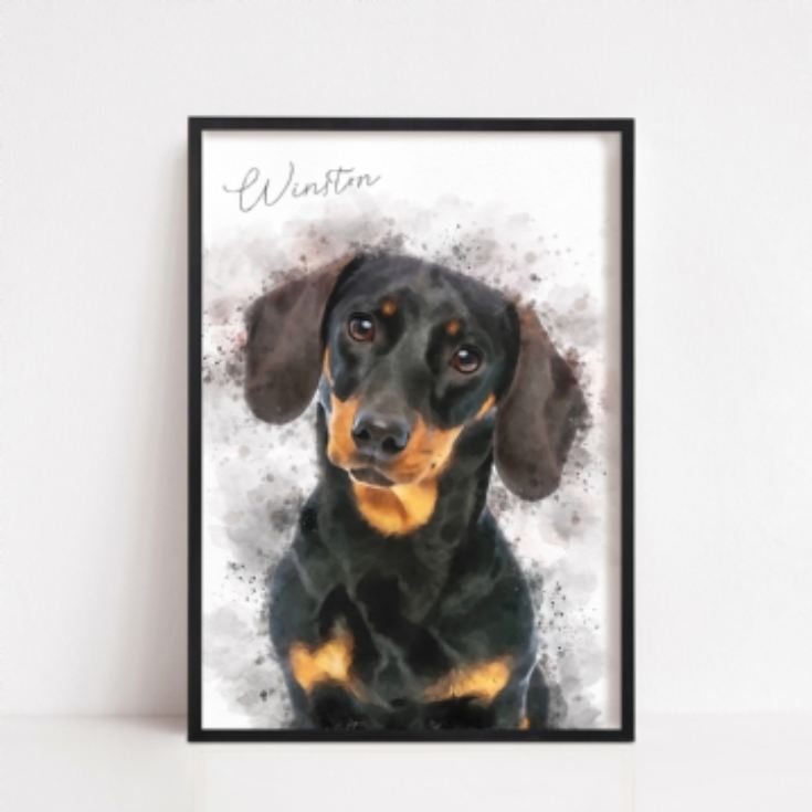 Personalised Watercolour Style Pet Portrait product image