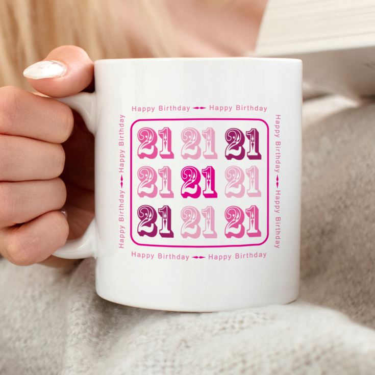 Pink 21st Birthday Mug product image