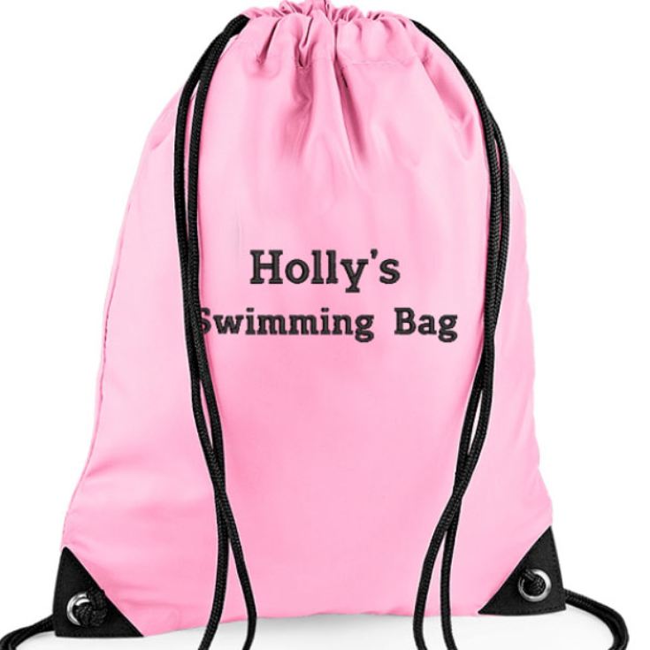 Personalised Embroidered Pink Gym/PE/Swim Kit Bag product image