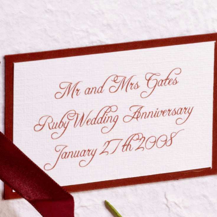 Personalised Ruby Wedding Anniversary Photo Album The Gift Experience