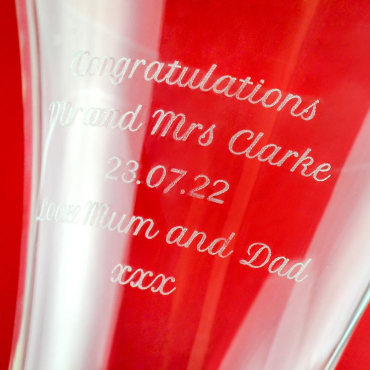 Personalised Diamante Vase With Etched Heart Design product image