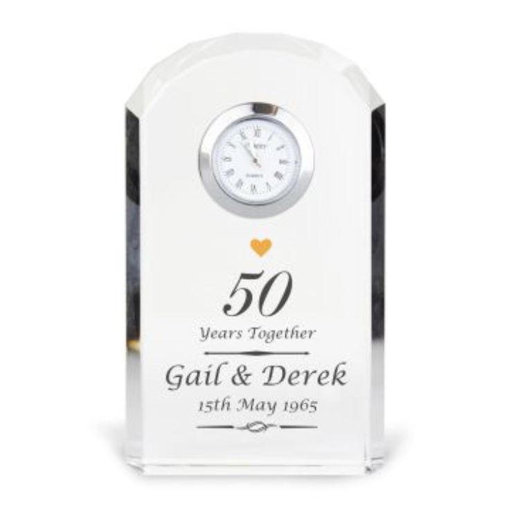 Personalised Golden Anniversary Clock product image