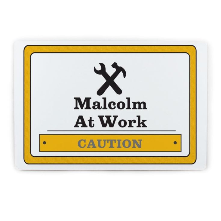 Personalised Man At Work Sign product image