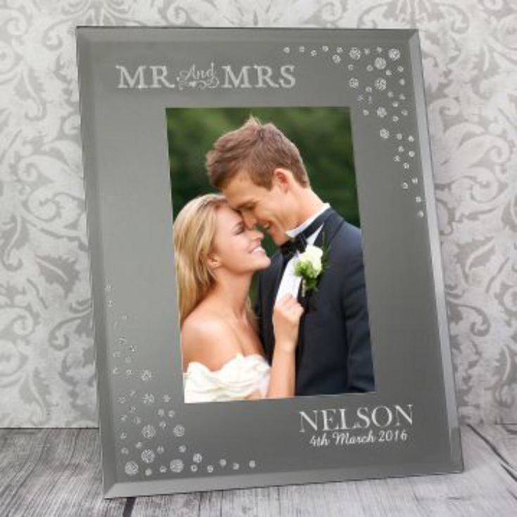 Personalised Diamante Mr and Mrs Frame product image