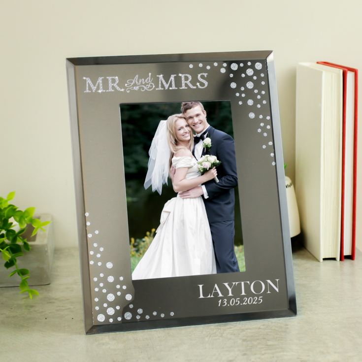 Personalised Diamante Mr and Mrs Frame product image