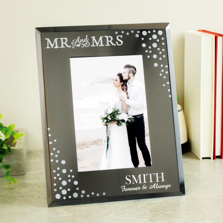 Personalised Diamante Mr and Mrs Frame product image
