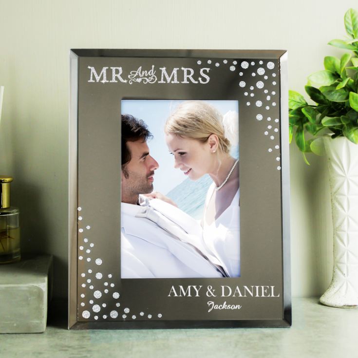 Personalised Diamante Mr and Mrs Frame product image
