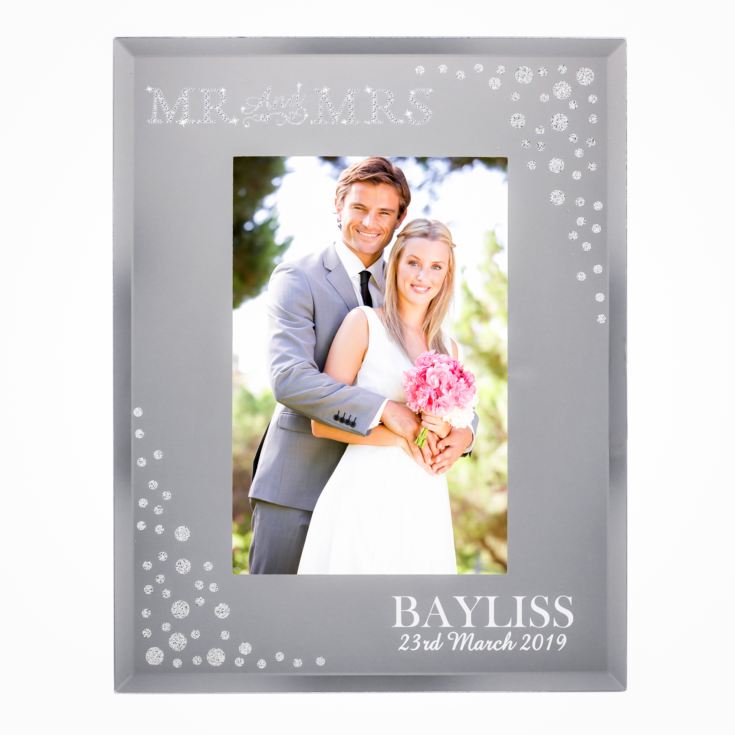 Personalised Diamante Mr and Mrs Frame product image
