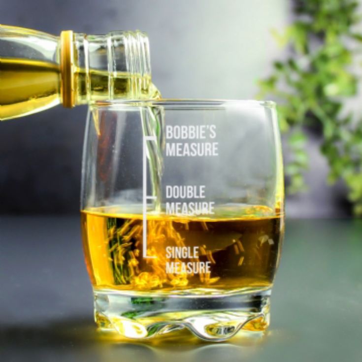 'Measures' Personalised Whiskey Glass product image