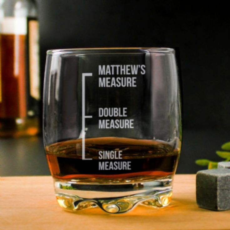 'Measures' Personalised Whiskey Glass product image