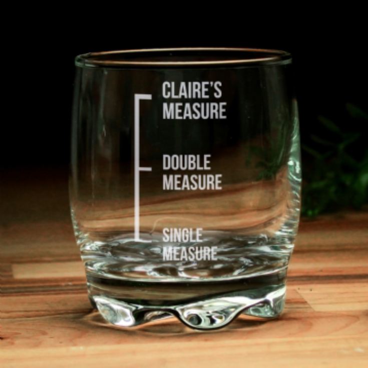 'Measures' Personalised Whiskey Glass product image