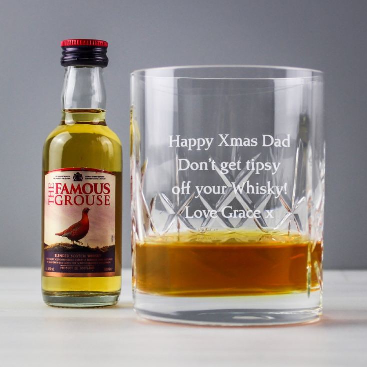 Personalised Crystal Glass & Whisky Gift Set product image