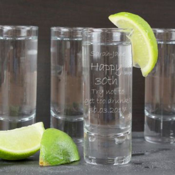 Personalised 30th Birthday Shot Glass product image