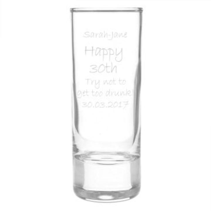 Personalised 30th Birthday Shot Glass product image