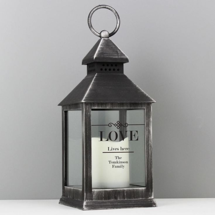 Personalised Rustic Black Lantern product image