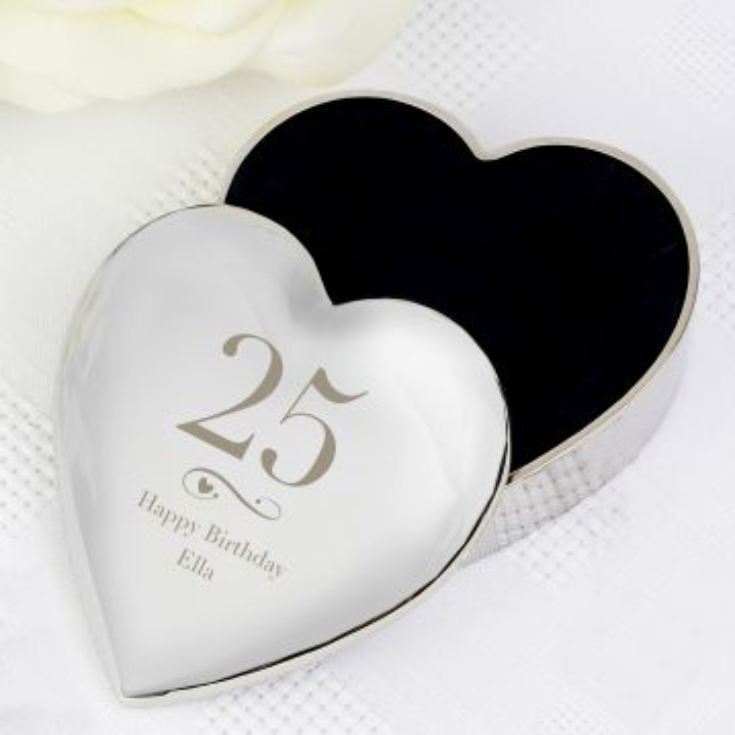 Personalised 50th Birthday Heart Trinket Box product image