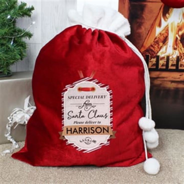 Personalised Special Delivery Pom Pom Sack product image