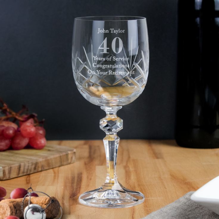 Personalised Birthday Crystal Wine Glass product image