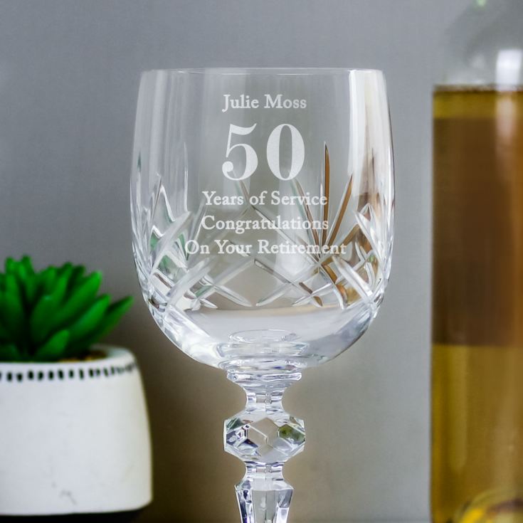 Personalised Birthday Crystal Wine Glass product image