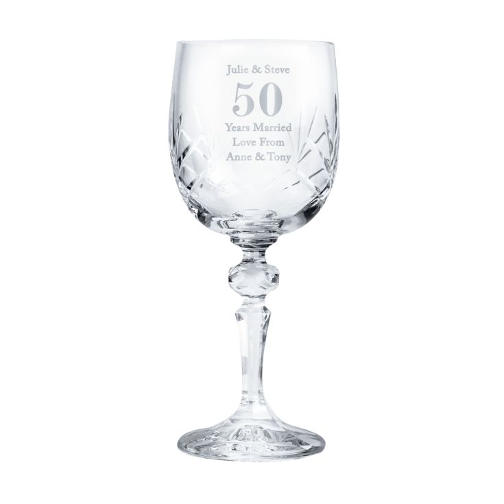 Personalised Birthday Crystal Wine Glass product image