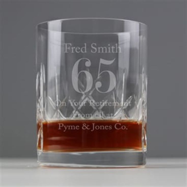 Personalised Big Age Cut Crystal Whisky Tumbler product image