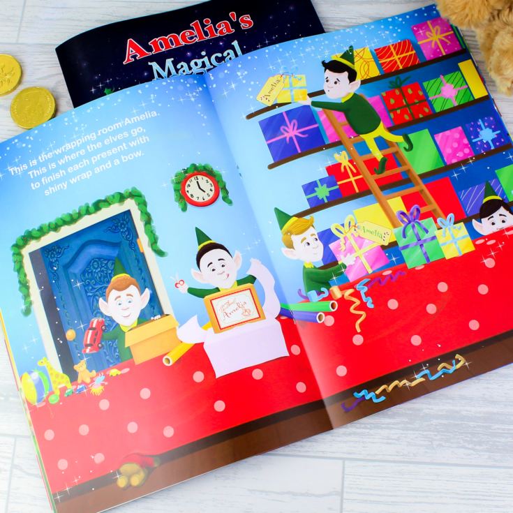 Personalised Magical Christmas Adventure Story Book and Personalised Teddy Bear product image