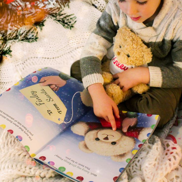 Personalised Magical Christmas Adventure Story Book and Personalised Teddy Bear product image