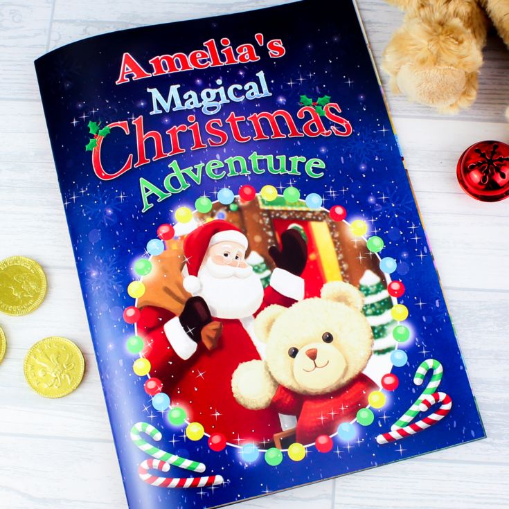 Personalised Magical Christmas Adventure Story Book and Personalised Teddy Bear product image
