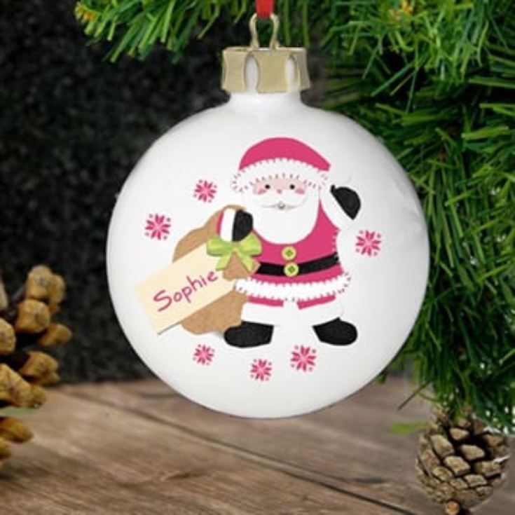 Personalised Santa Bauble product image