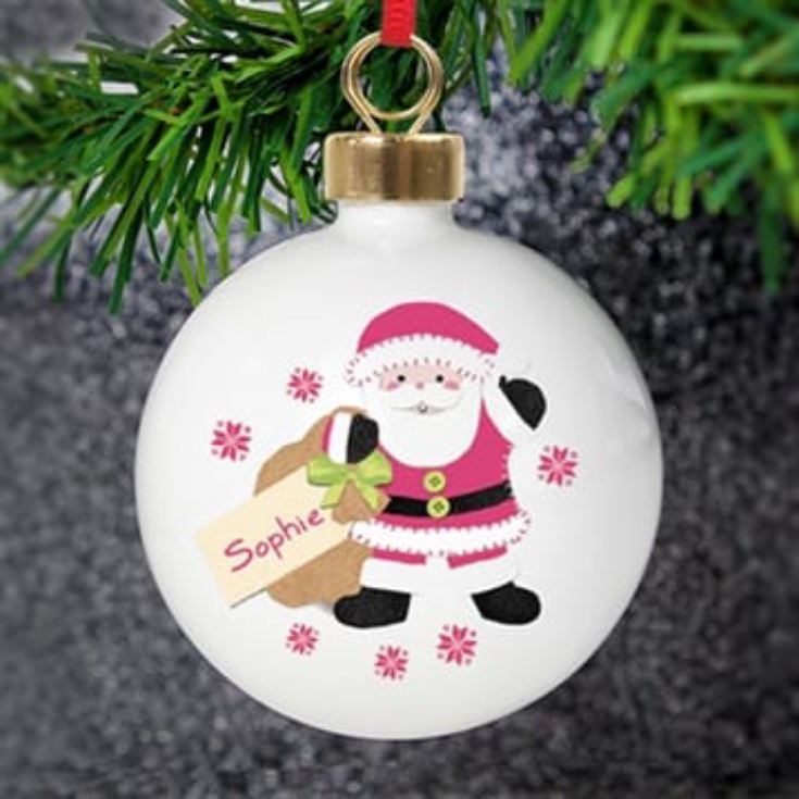 Personalised Santa Bauble product image