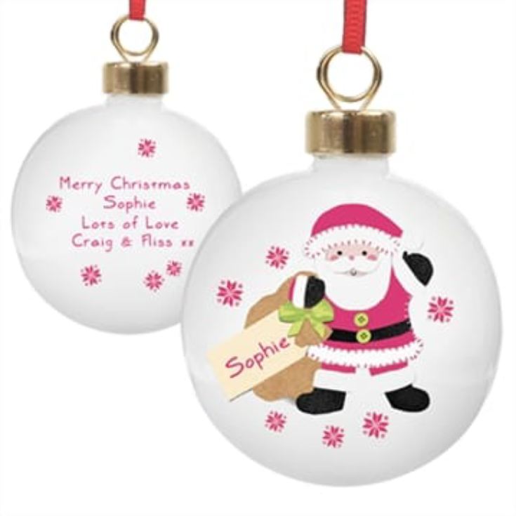 Personalised Santa Bauble product image