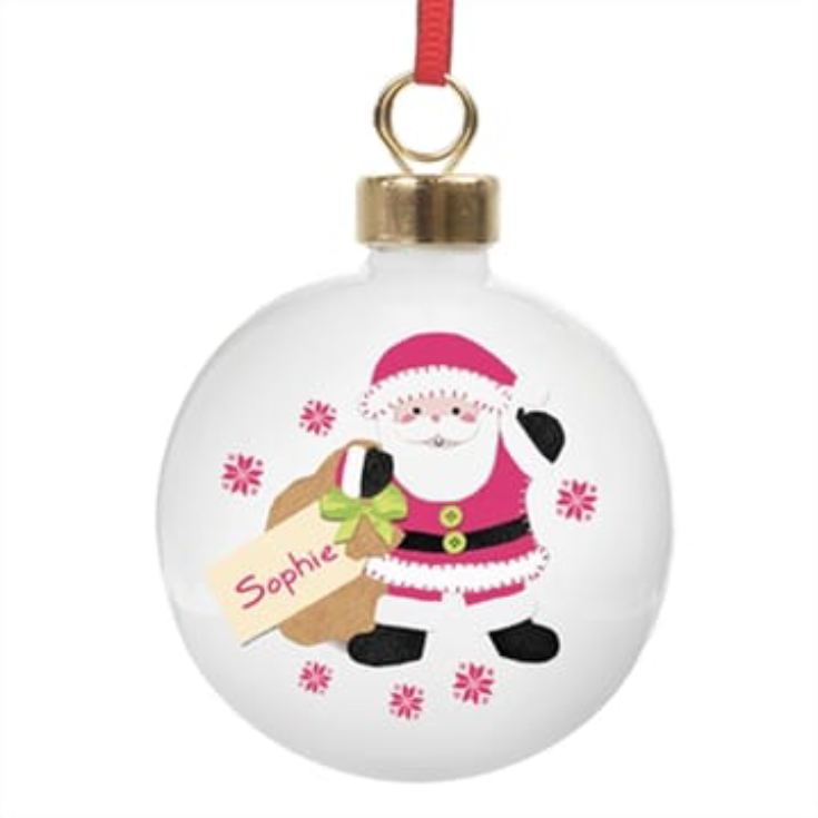 Personalised Santa Bauble product image