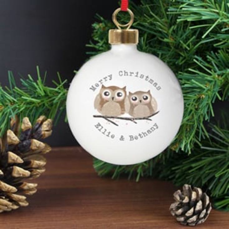 Personalised Owl Bauble product image