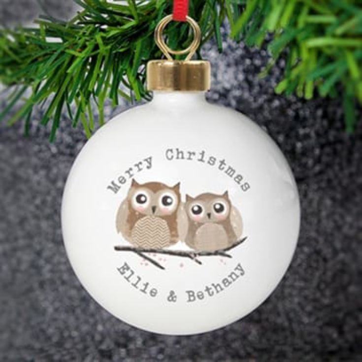Personalised Owl Bauble product image