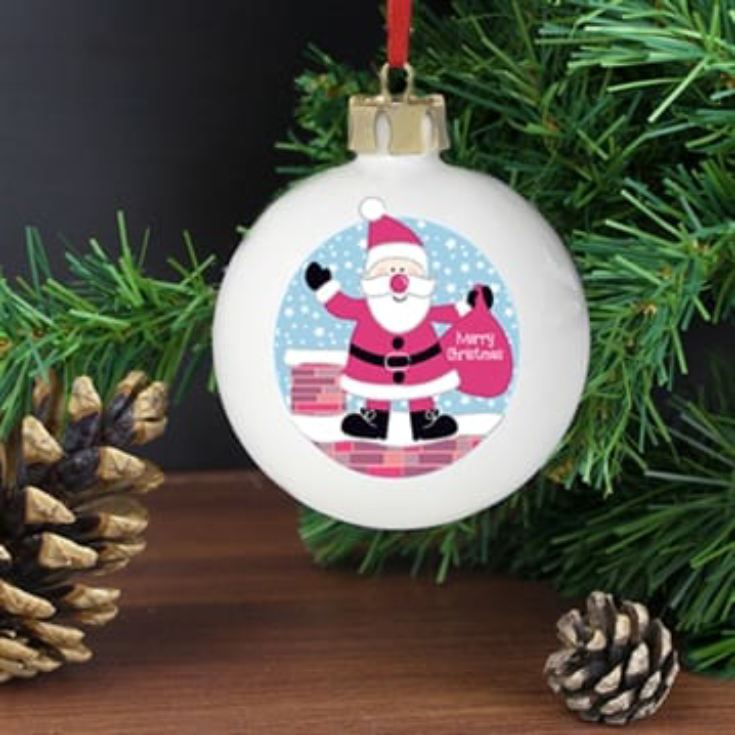 Personalised Santa Christmas Baubles product image