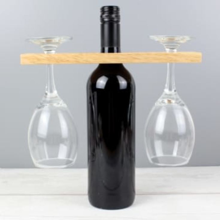 Personalised 'Wine O'clock' Wine Glass & Bottle Butler product image