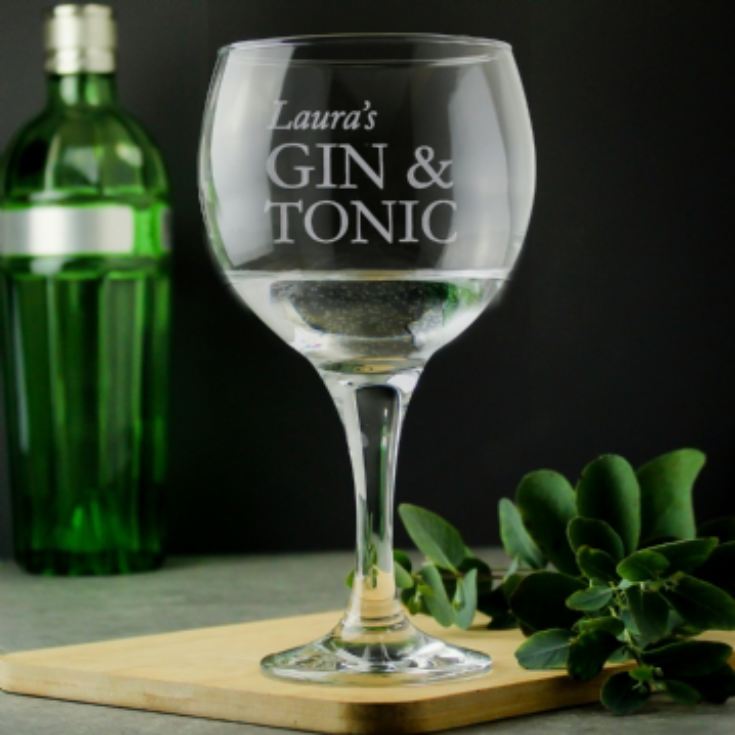 Personalised Gin & Tonic Balloon Glass product image