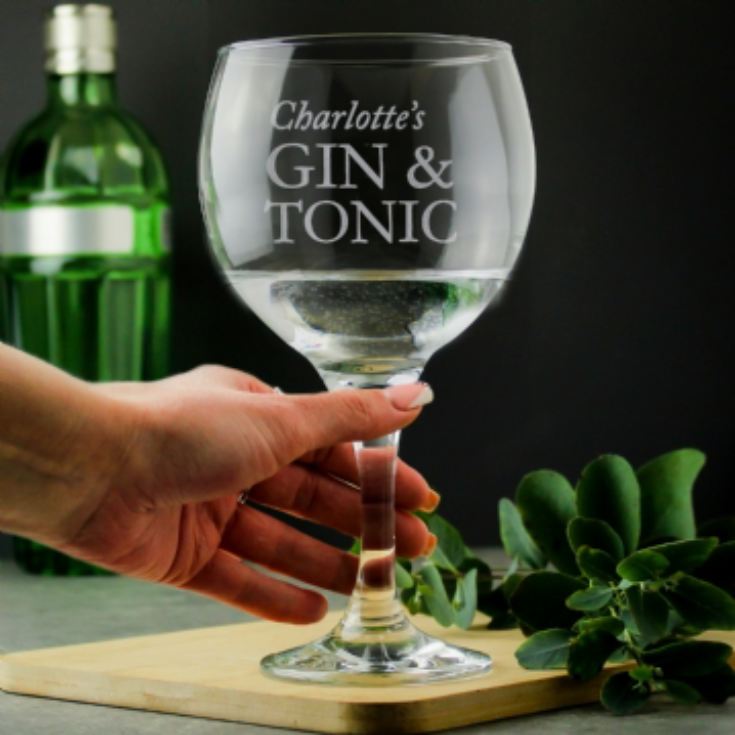 Personalised Gin & Tonic Balloon Glass product image