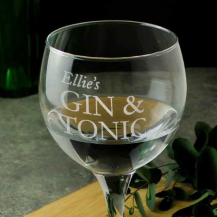 Personalised Gin & Tonic Balloon Glass product image