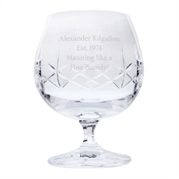 Crystal Personalised Brandy Glass - Small product image