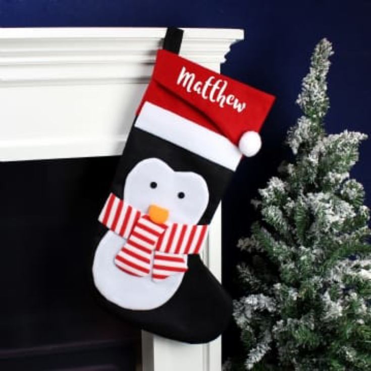 Personalised Penguin Christmas Stocking product image