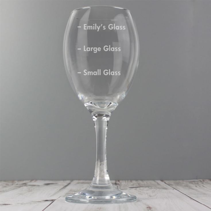 Personalised Measures Wine Glass product image